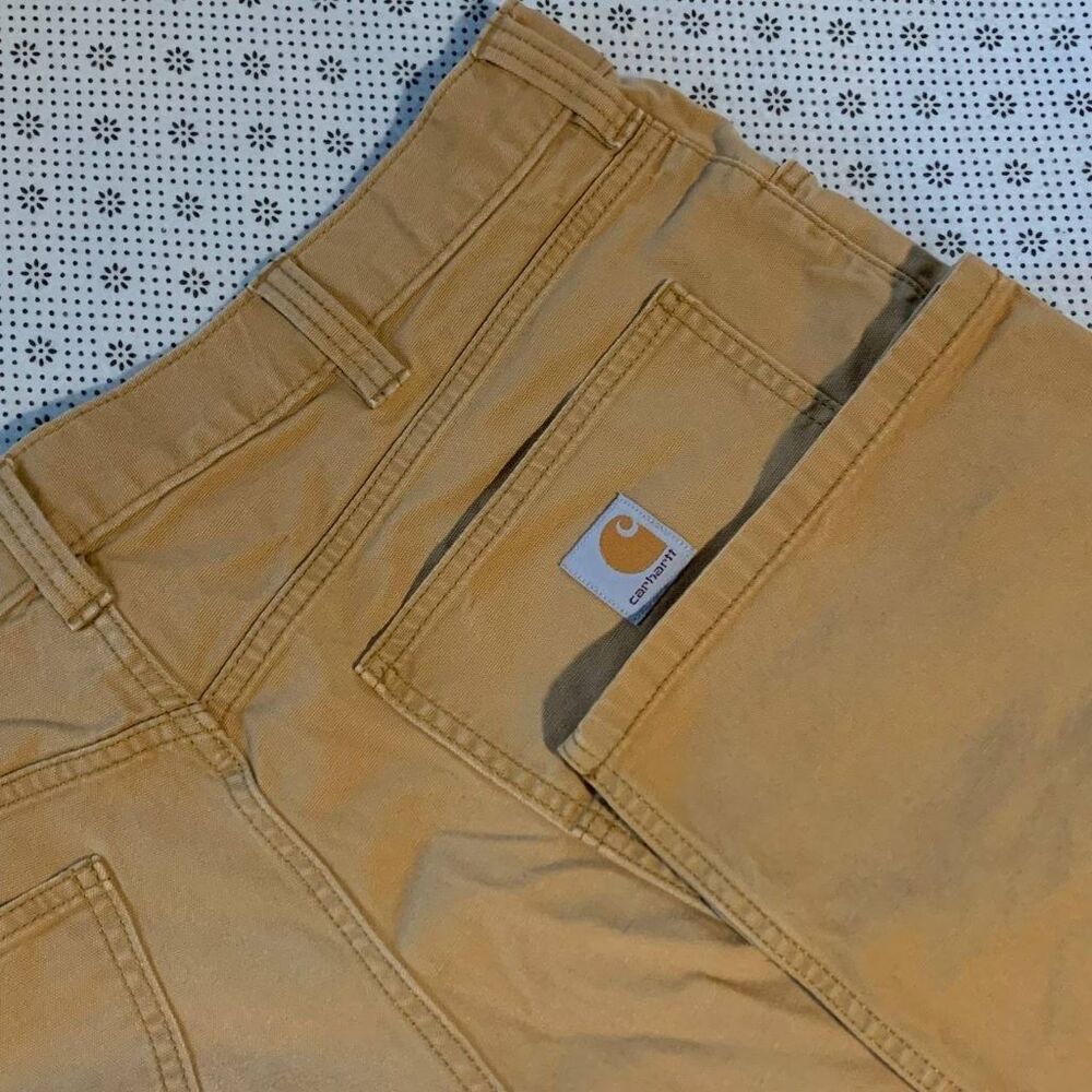 Carhartt Relaxed Fit Work Pant 36x30 Tan Brown Canvas Men Rugged 2022